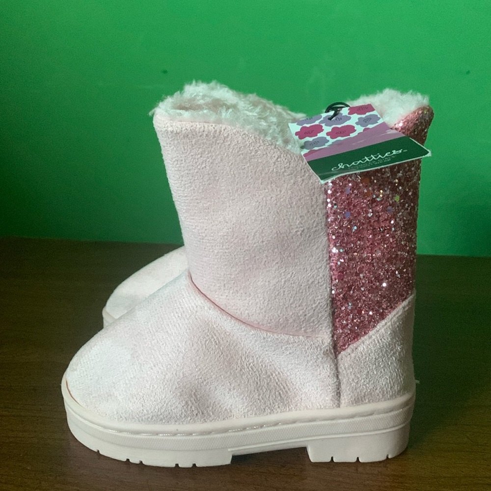 Chatties Pink Glitter Kids Boots